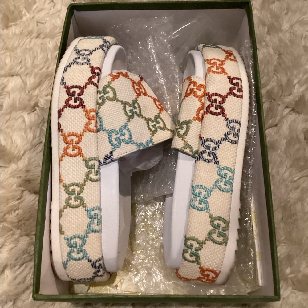 Women’s multicolor GG slide sandal - Picture 11 of 11
